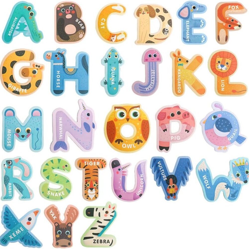 Jumbo Magnetic Letters Colorful ABC Alphabet Animal Shape Toys Large Uppercase R
